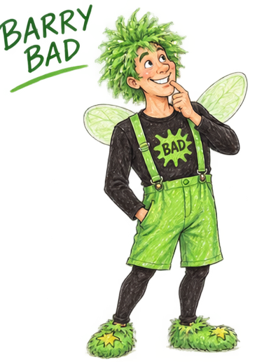 Barry Bad in his green fairy costume