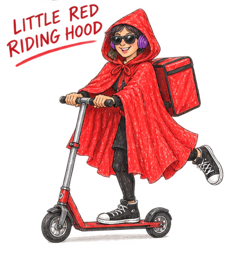 SPLATS illustration of Little Red Riding Hood